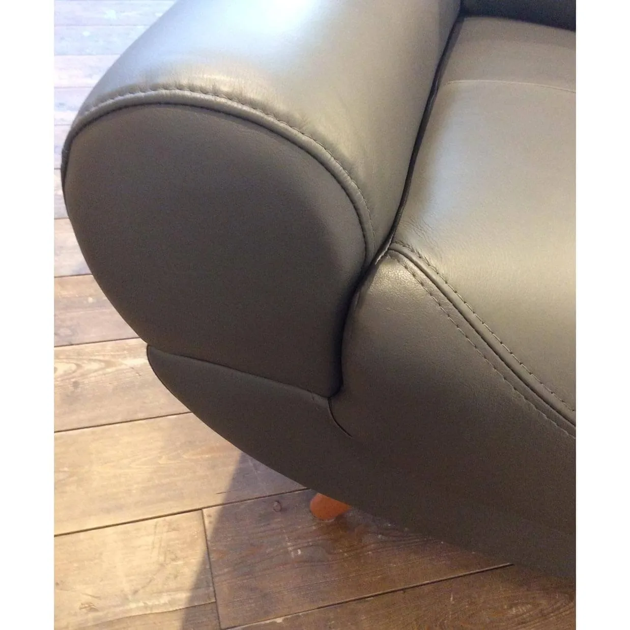 ソファ【本革】PS 3人掛けダークグレー - 2