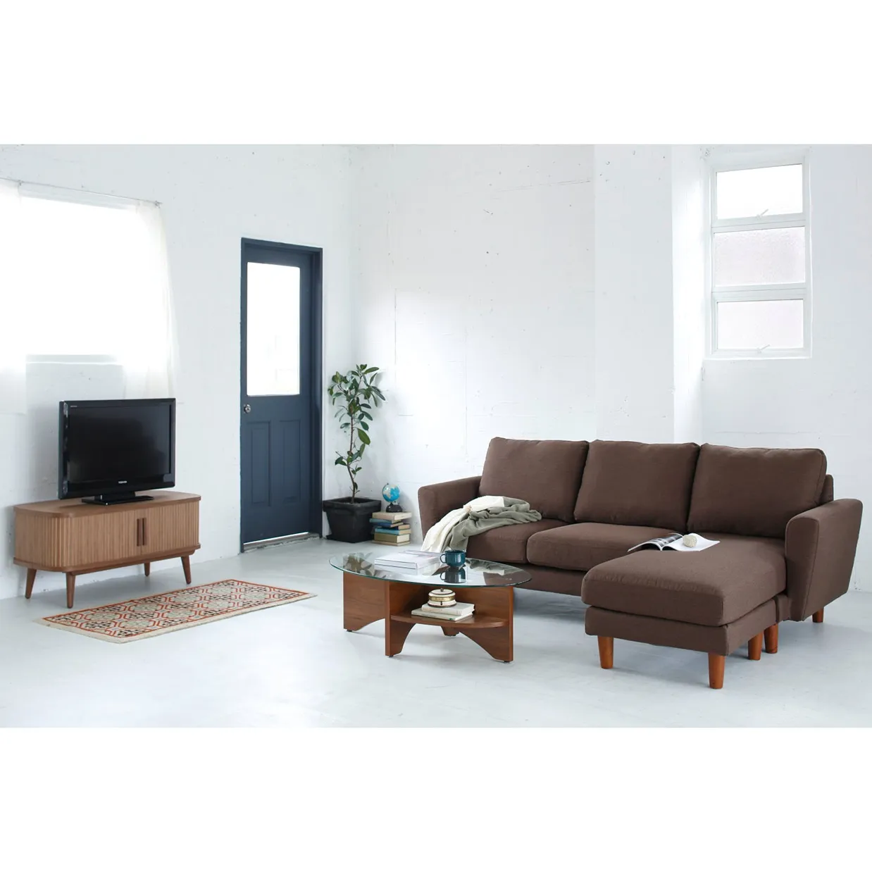 ソファTD2902 3人掛けセットダークブ... - 7