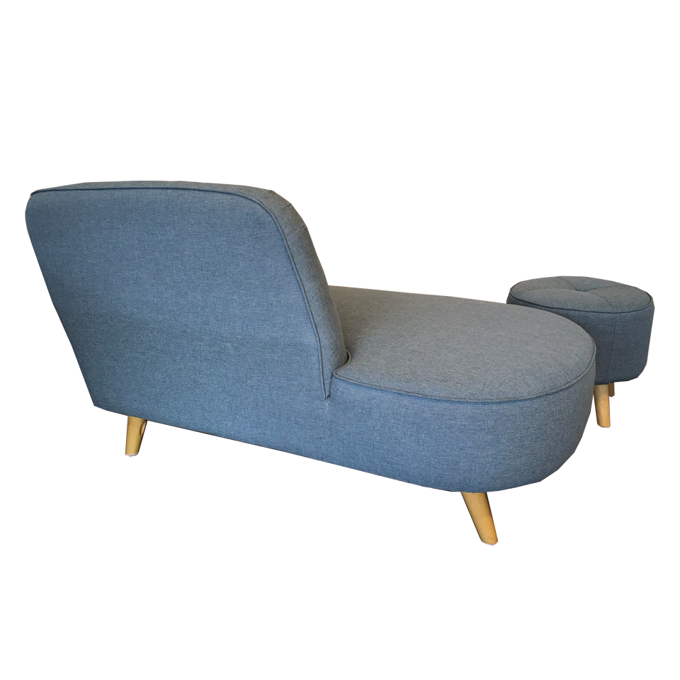 ソファYU8946B(オットマン付き)ブルー - 4