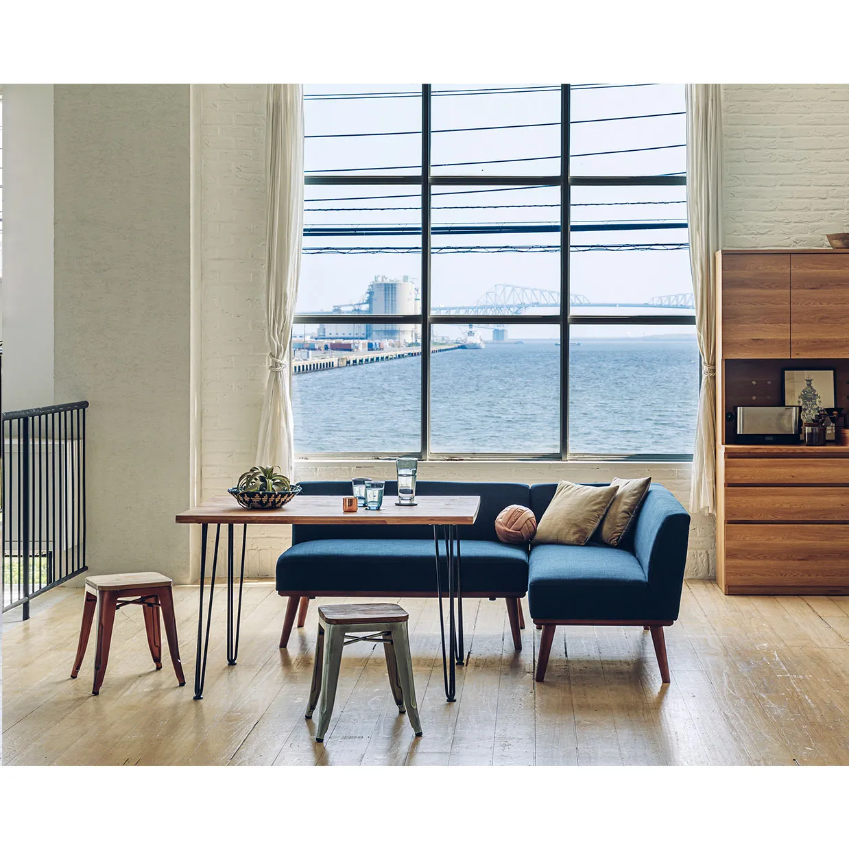 コーナーソファHY9655ダークブルー - 5