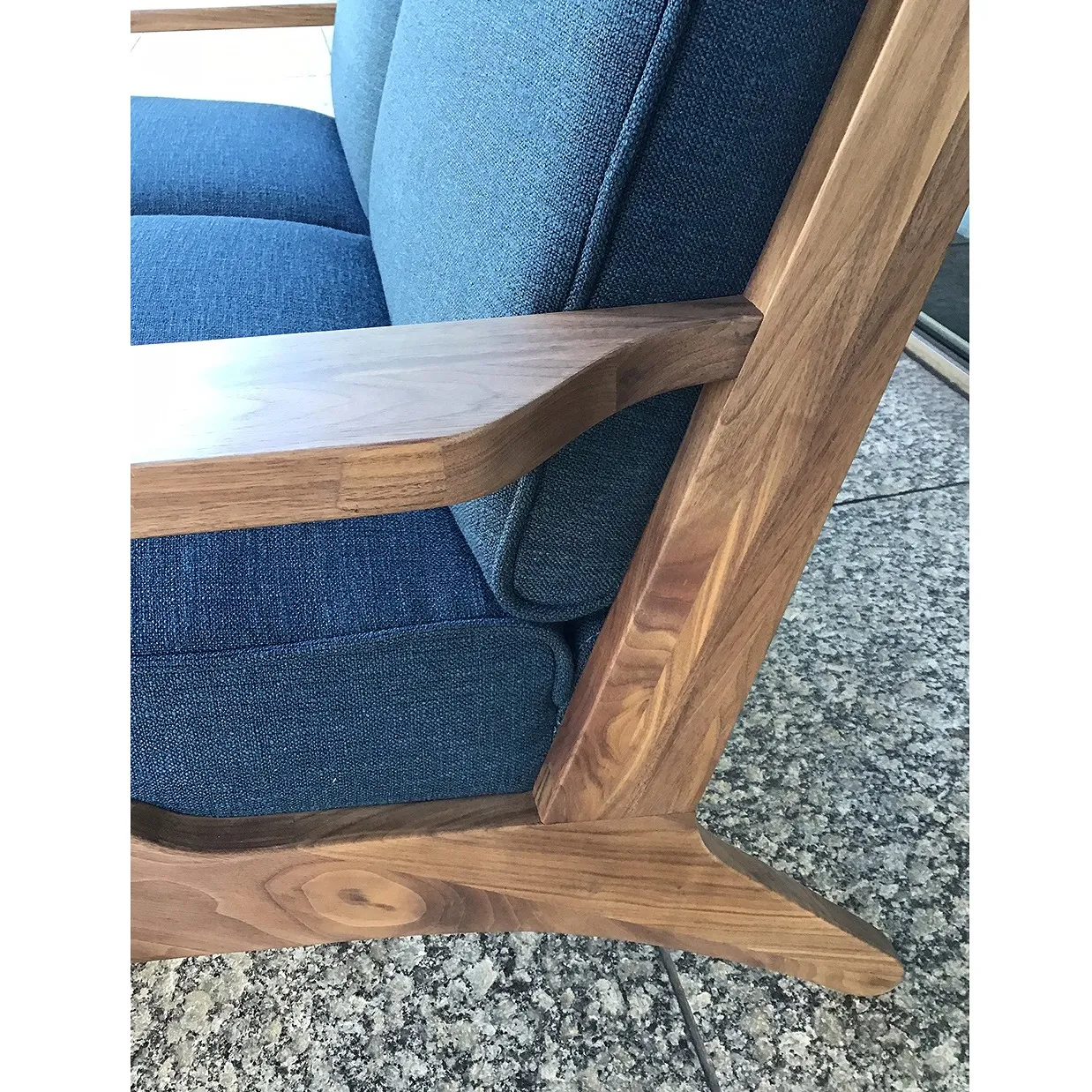 ソファNC130A 2人掛けブルー/ウォールナット - 5