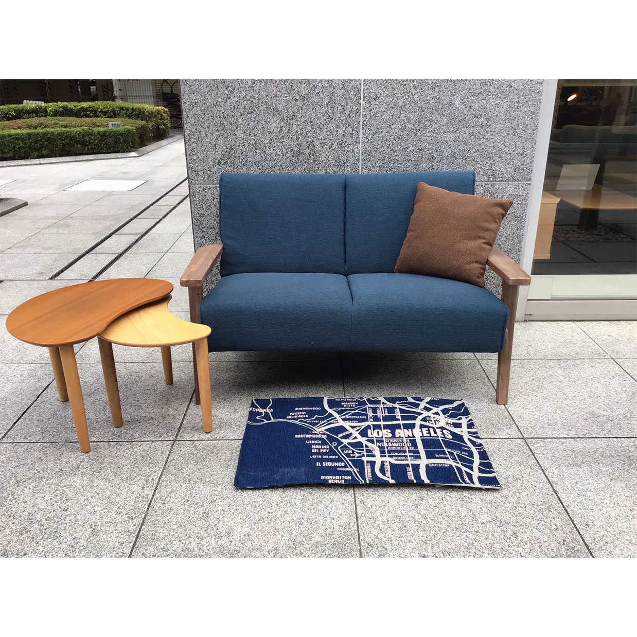 ソファNC130A 2人掛けブルー/ウォールナット - 7