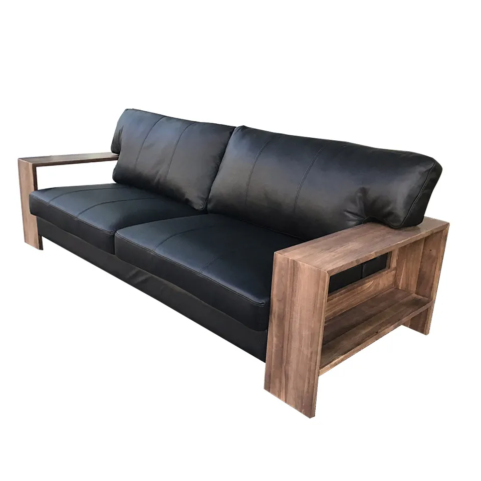 ソファ【本革】NC415 3人掛けブラック... - 2