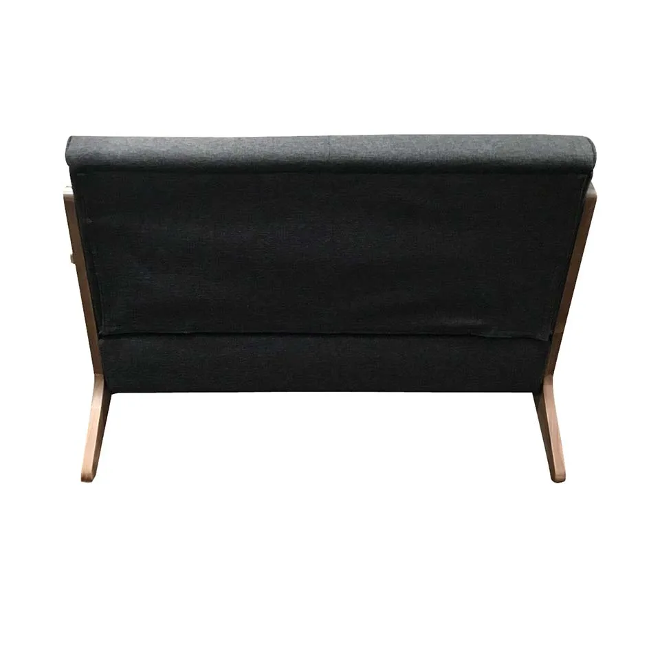 ソファNC130A 2人掛けブラック/ウォールナット - 3