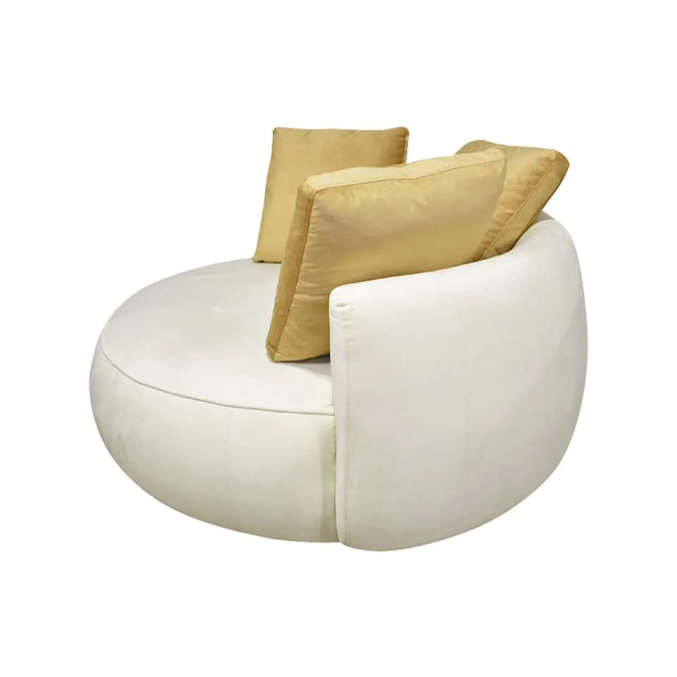 ソファCIRCLE 2人掛けホワイト/ライト... - 3