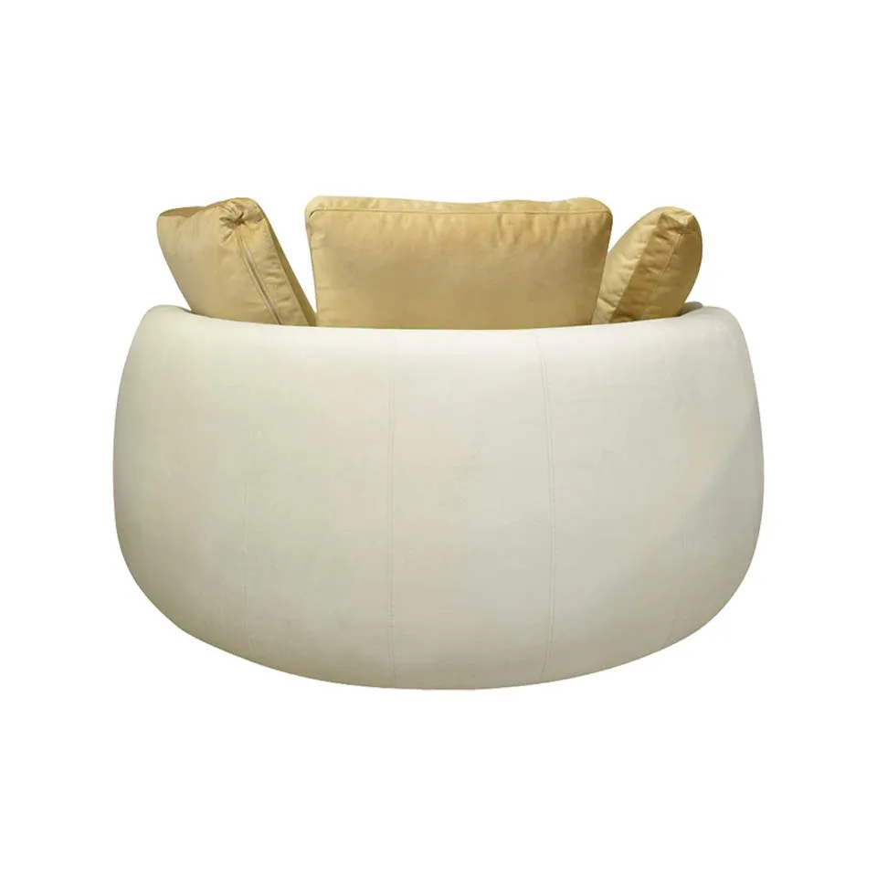 ソファCIRCLE 2人掛けホワイト/ライト... - 4