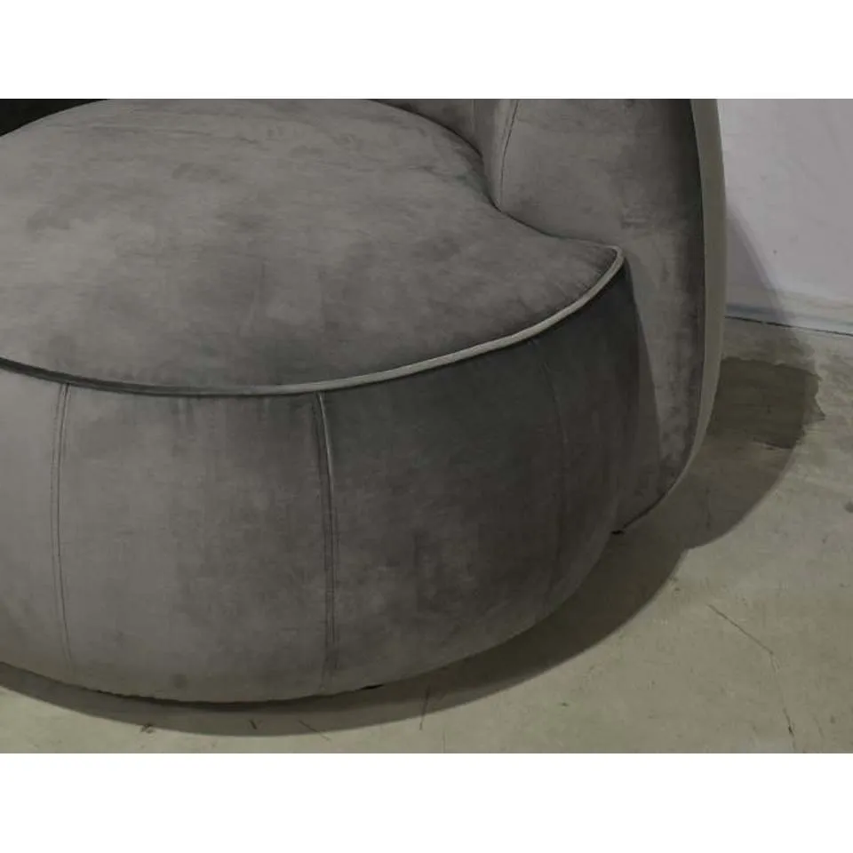 ソファCIRCLE 1人掛けグレー/ブラウン - 6