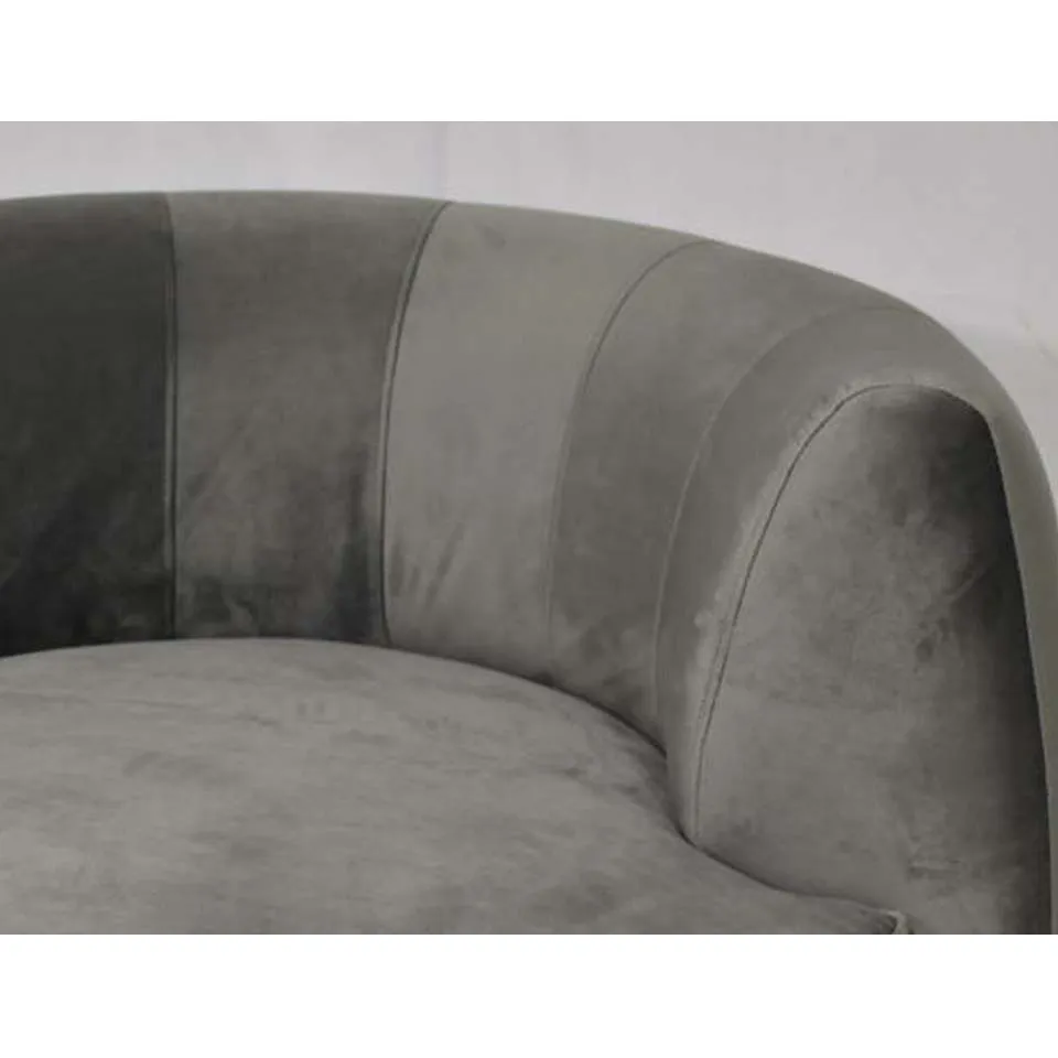 ソファCIRCLE 1人掛けグレー/ブラウン - 7