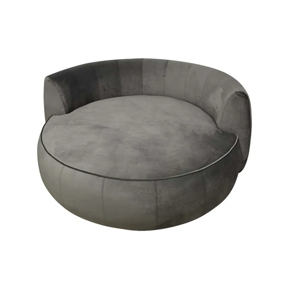 ソファCIRCLE 2人掛けグレー/ブラウン - 5