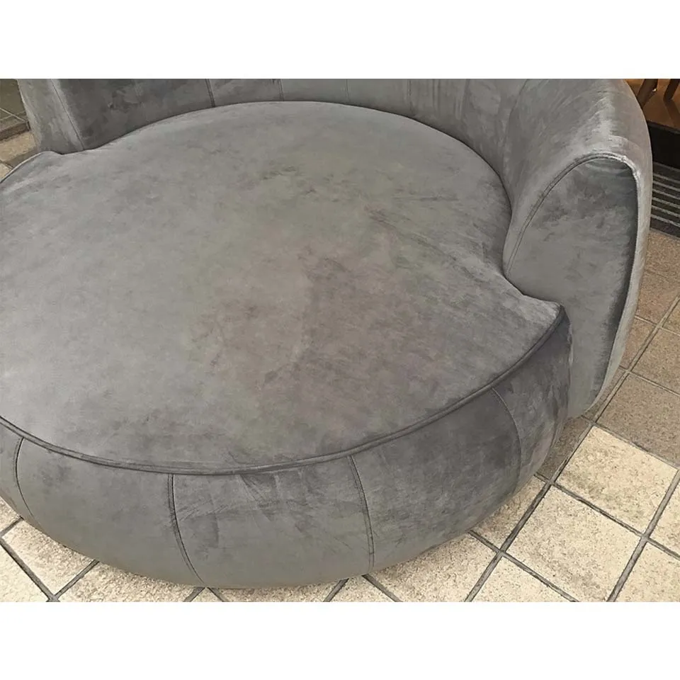 ソファCIRCLE 2人掛けグレー/ブラウン - 8