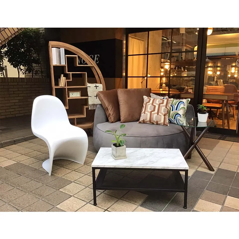 ソファCIRCLE 2人掛けグレー/ブラウン - 9