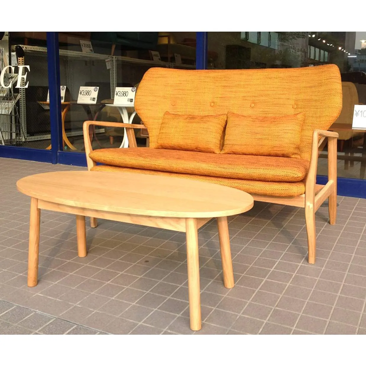 ソファMKDS 2人掛けオレンジ - 5
