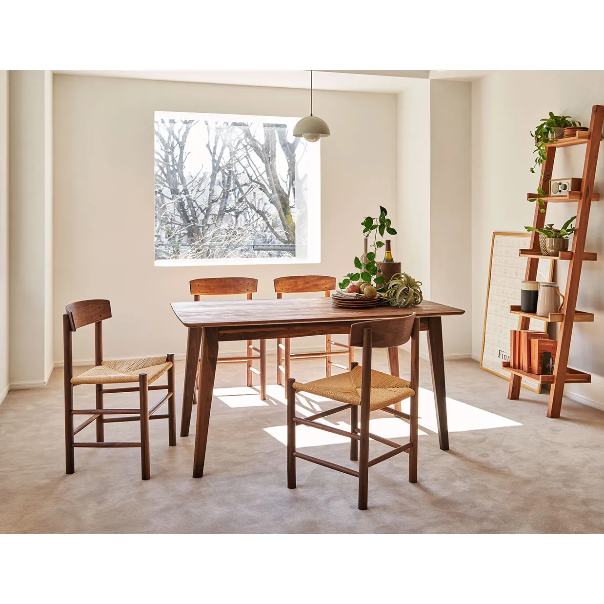 ダイニングテーブルMK1T4Cウォールナット無垢 - 6