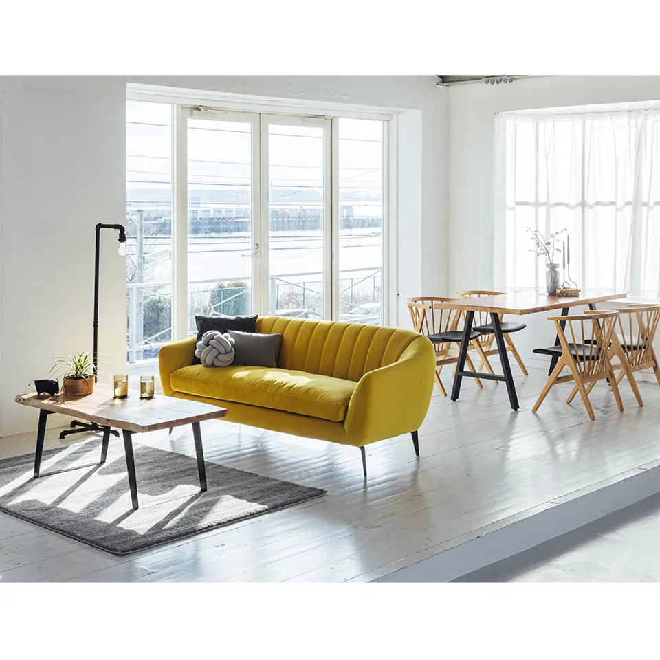 ソファHELSINKIイエロー - 6