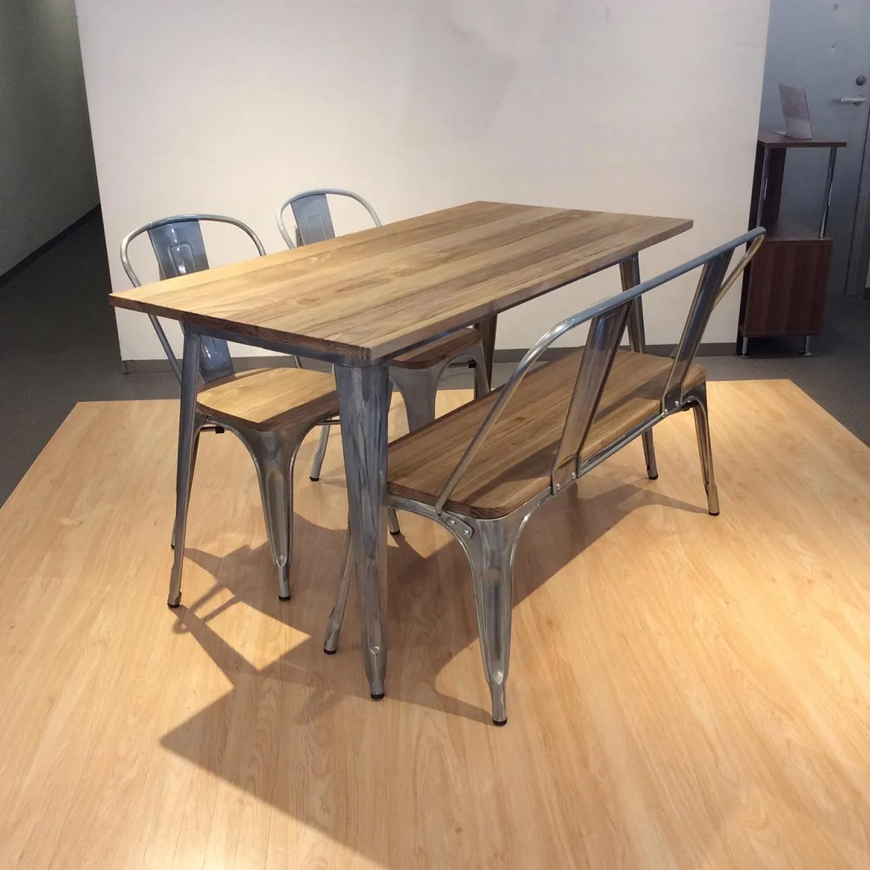 ベンチTS3534-105Mガルバナイズド/ナチュラル - 5