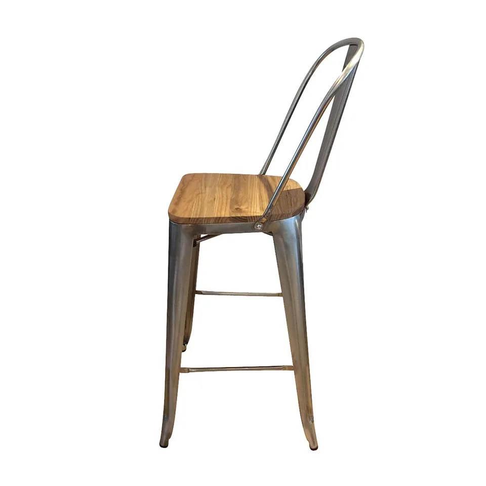 ハイチェアT3513-30GBMガルバナイズド/ナチュラル - 3