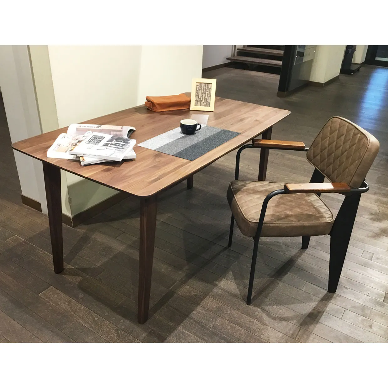 チェア527Fダークブラウン - 7