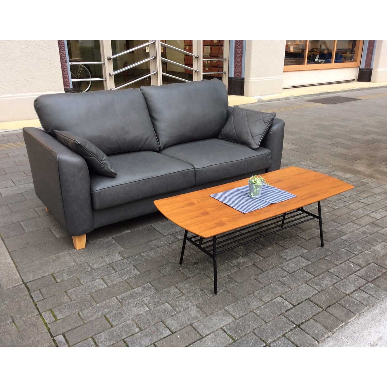 ソファ【本革】S8047ダークグレー - 6