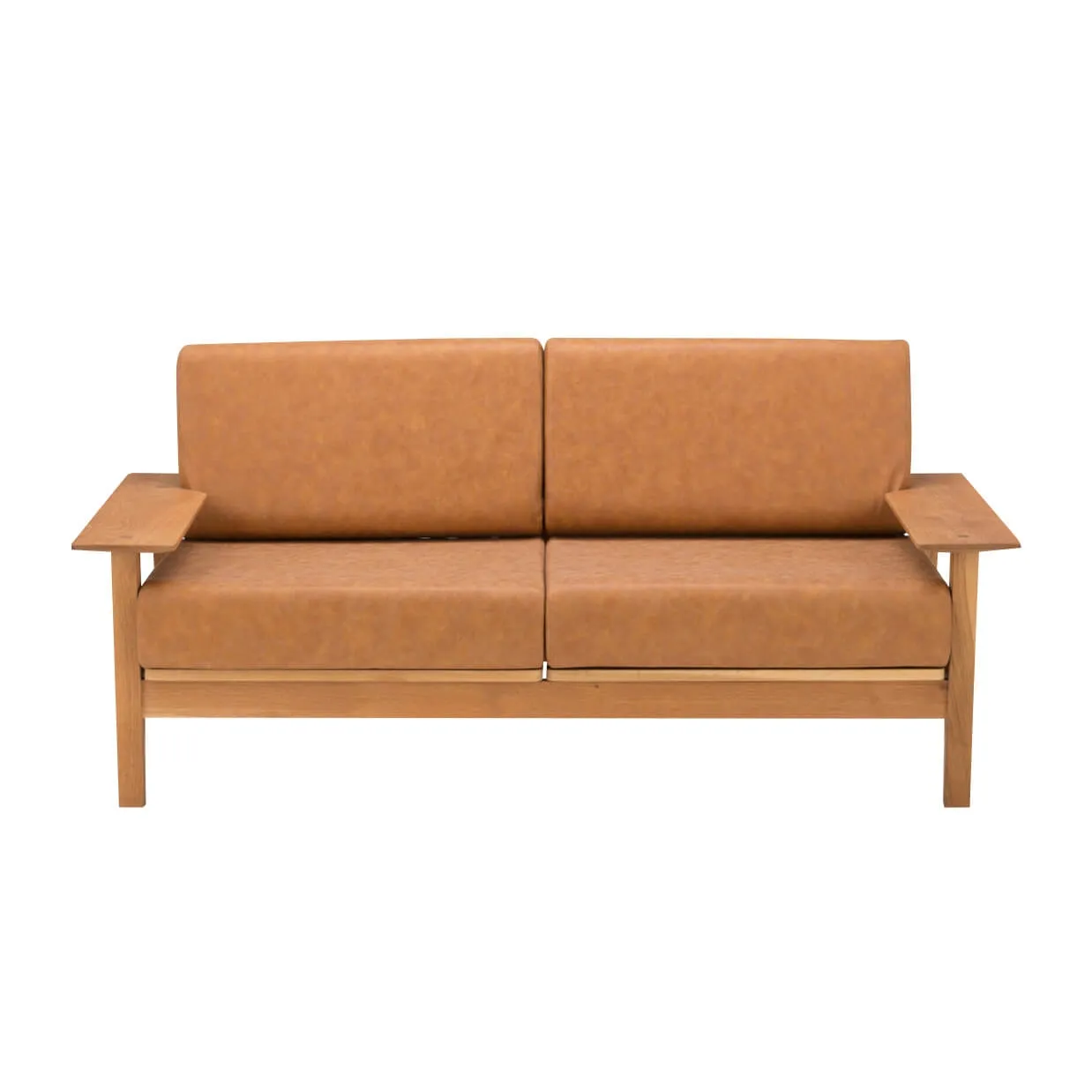 ソファ1610 2人掛けライトブラウン - 2