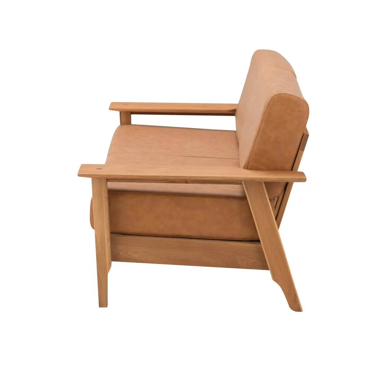 ソファ1610 2人掛けライトブラウン - 3