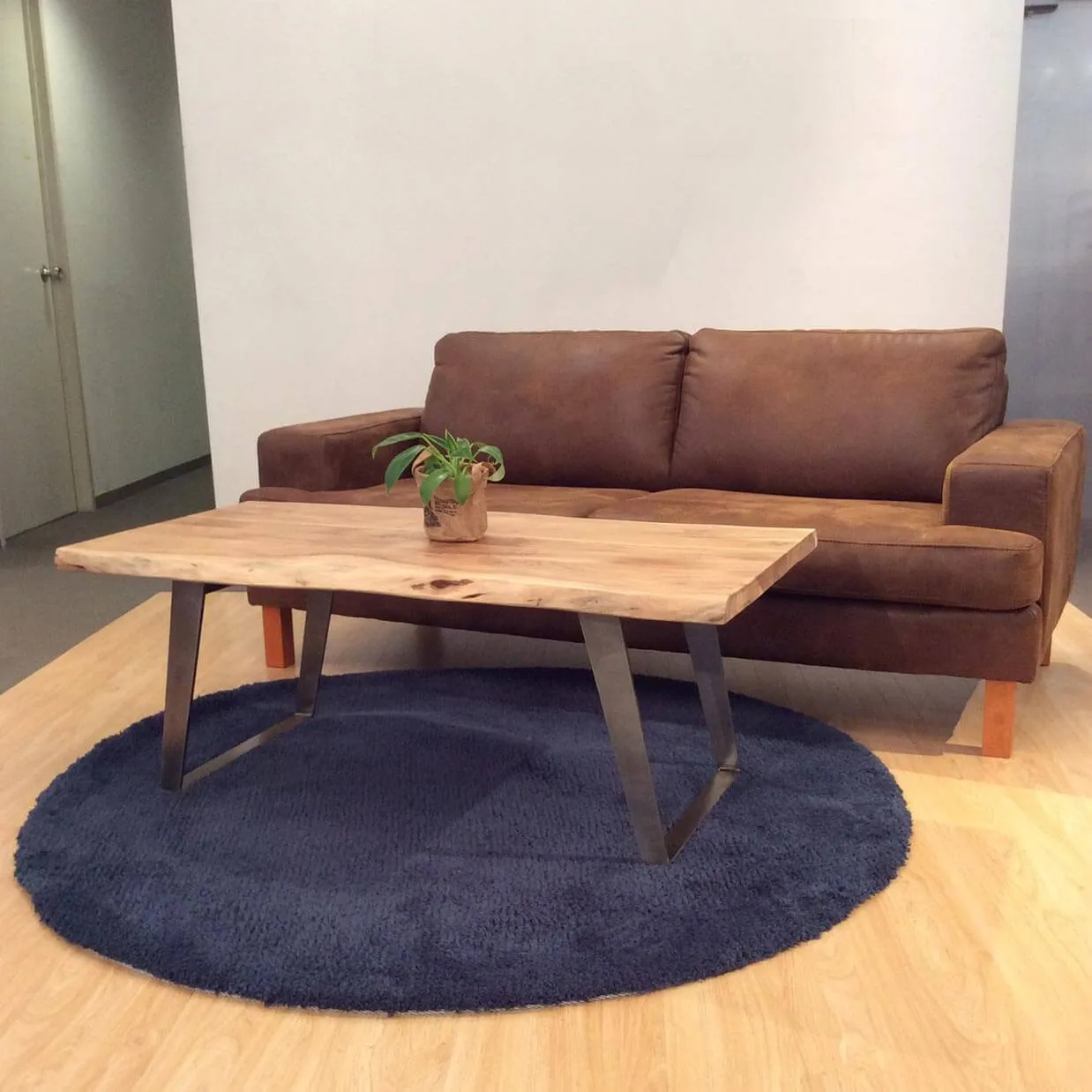 コーヒーテーブルSBL-04ナチュラル/ガルバナイズド - 4