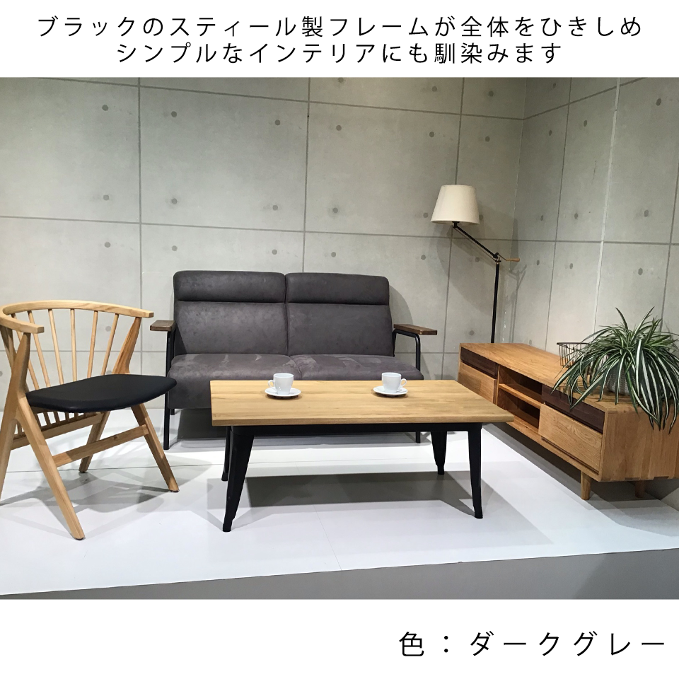 ソファNC728A 2人掛けダークグレー - 16