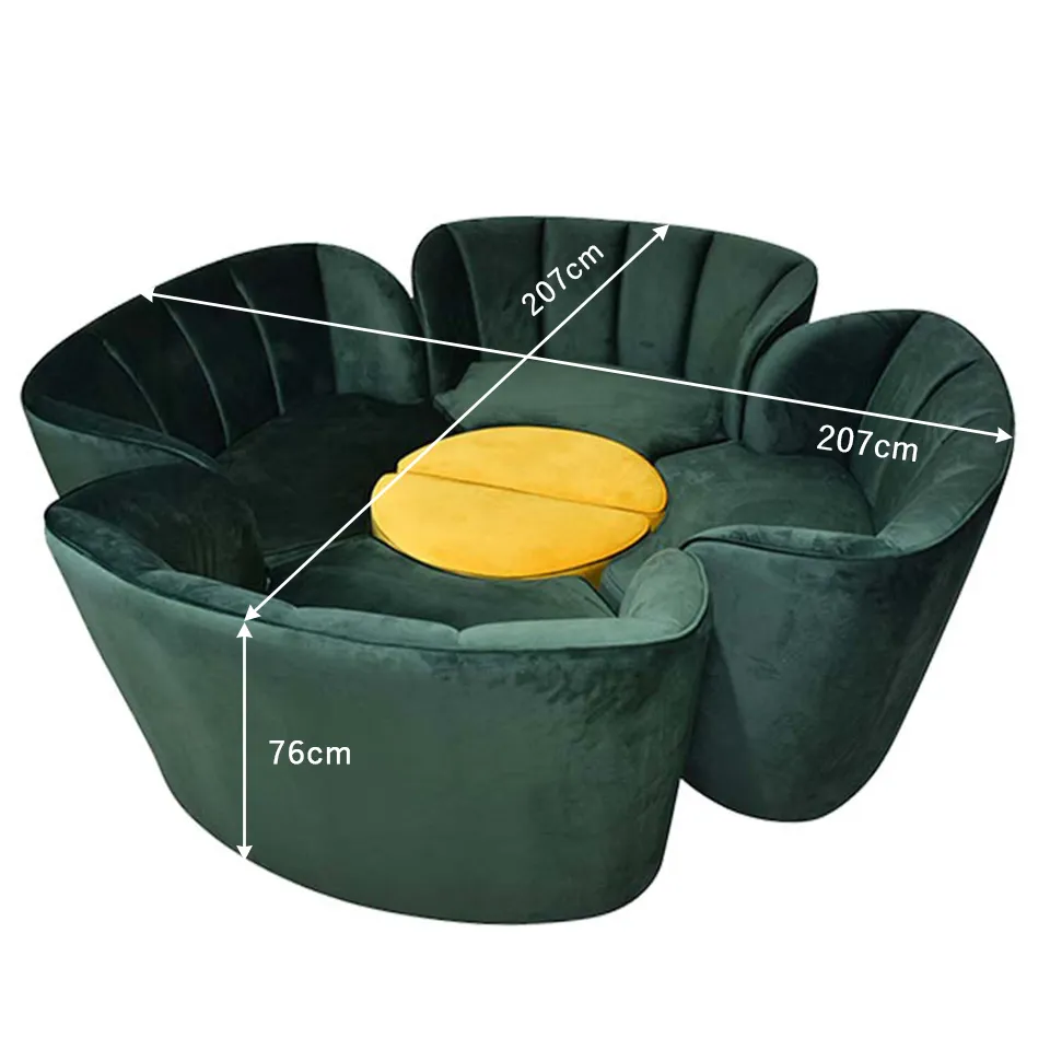 ソファFLOWERグリーン/イエロー - 8