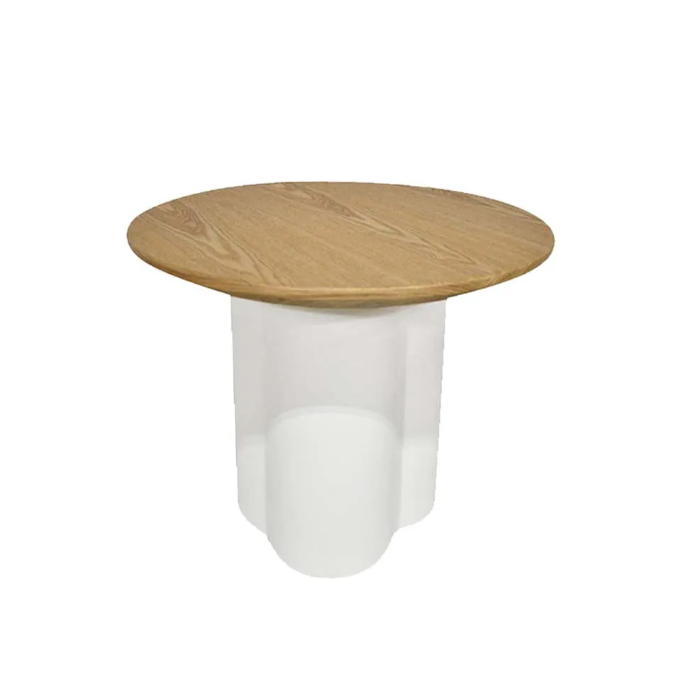 ローテーブルTT-S124Bホワイト/ナチュラル